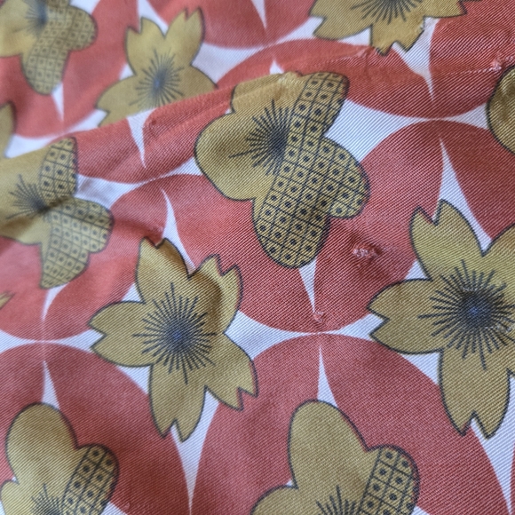Matilda Jane rust/olive green/off-white floral short sleeved dress, NWT - Picture 9 of 9